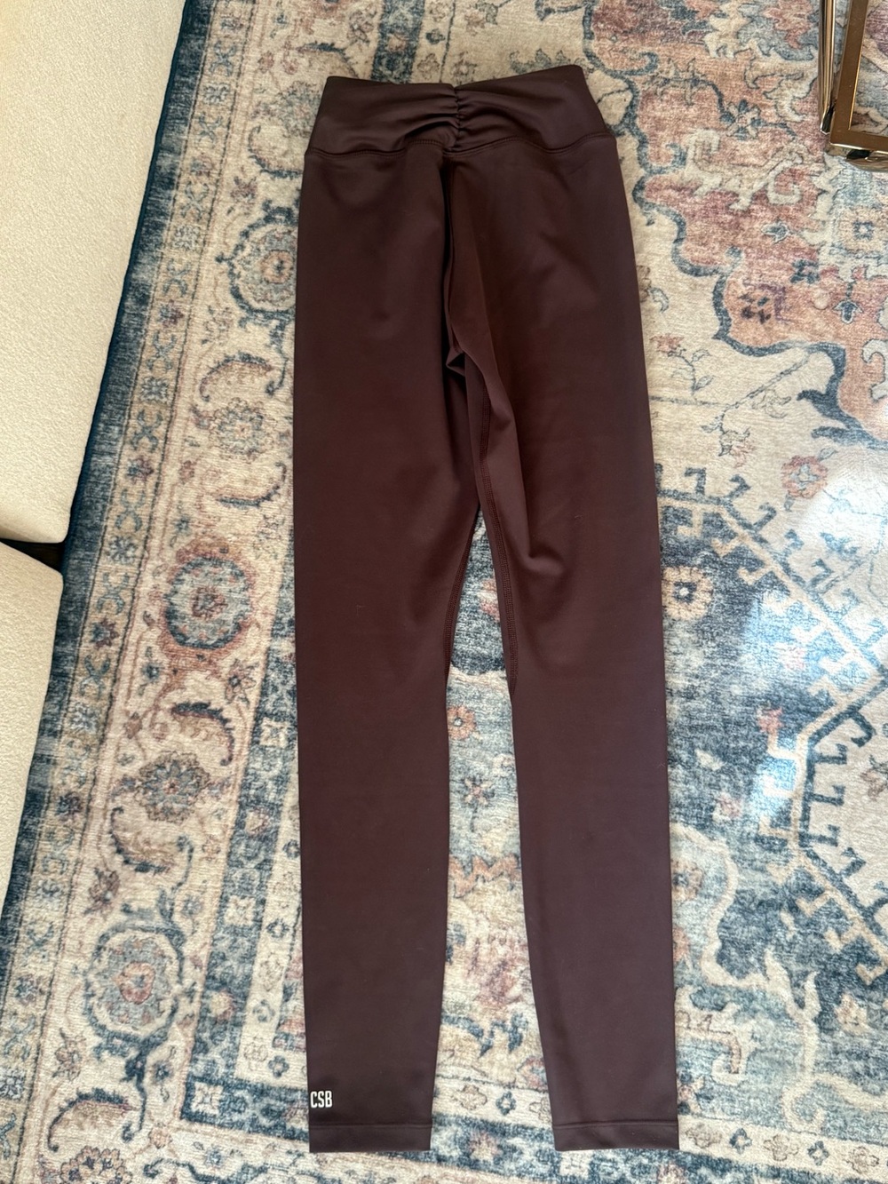 NWOT CROP SHOP BOUTIQUE Form Gather Waist Leggings - Espresso - Size small - Picture 5 of 8